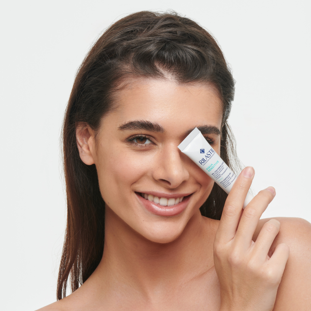 rilastil aqua sensitive gel contorno de ojos 15 ml.